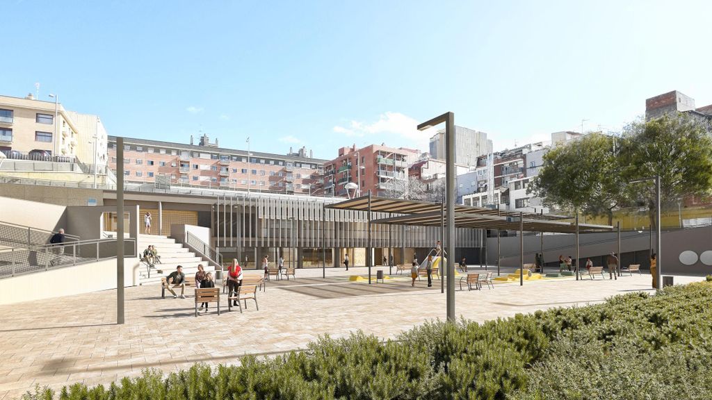 Render del nou espai cívic del Raval