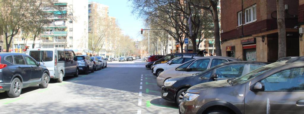 Calle Menorca de Barcelona, donde se encuentra el Col·legi Sant Rafael de Barcelona