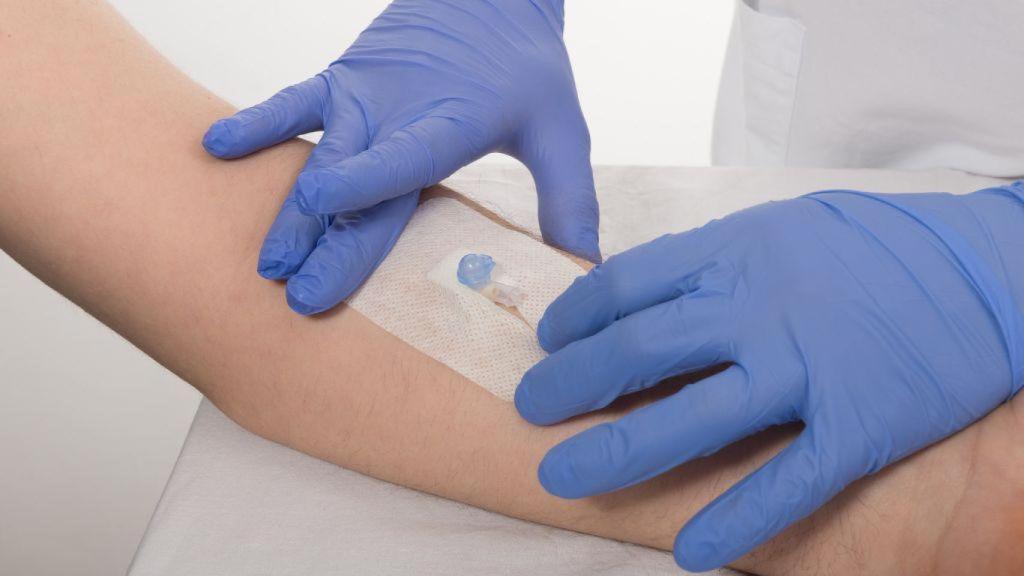 Examen médico en imagen de archivo