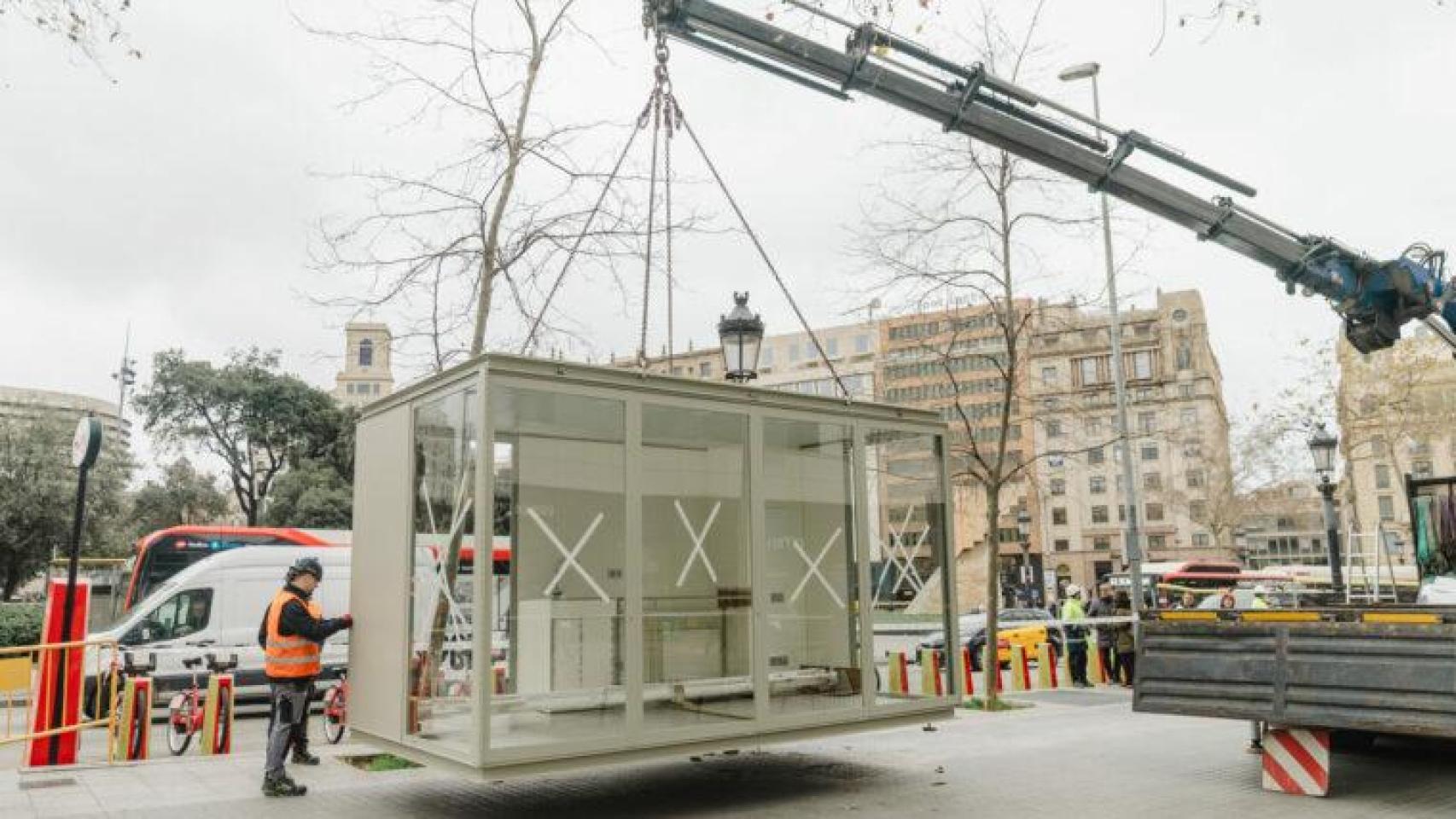 Puesto de florista de La Rambla de Barcelona