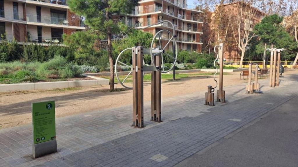Espacio fitness actual en la plaza del Maresme