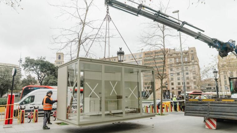 Puesto de florista de La Rambla de Barcelona