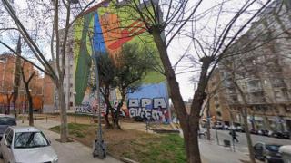 El solar en la calle Lepant de Barcelona