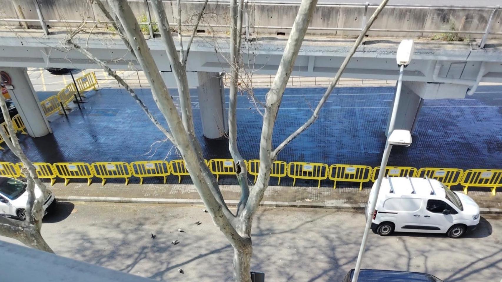 La zona bajo la C-31 en Badalona donde se encontraba el asentamiento de desalojados