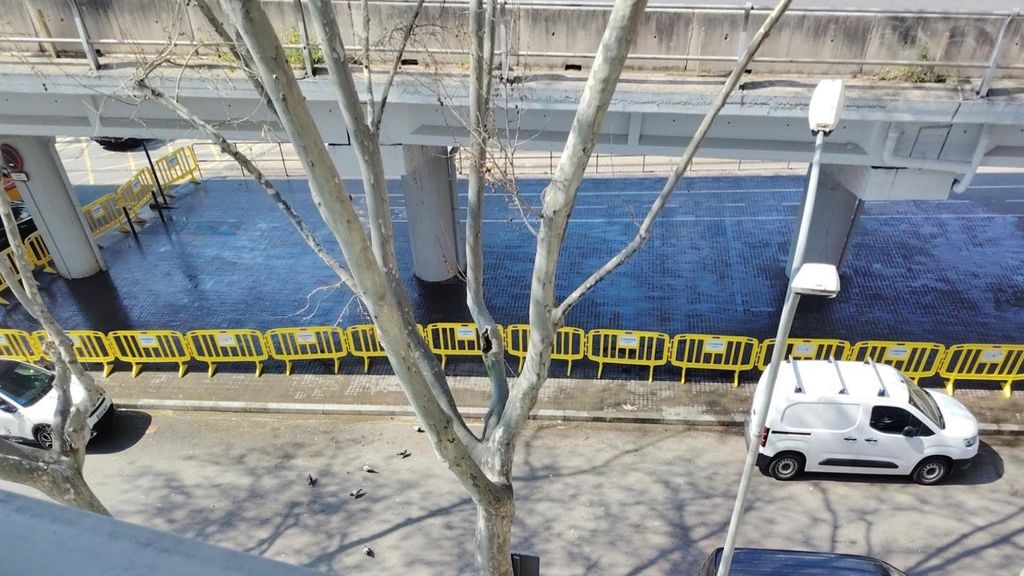 La zona bajo la C-31 en Badalona donde se encontraba el asentamiento de desalojados