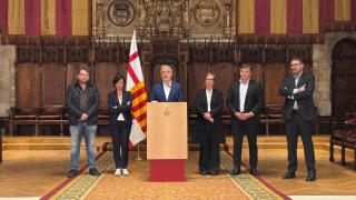 Jaume Collboni durante el acto de presentación