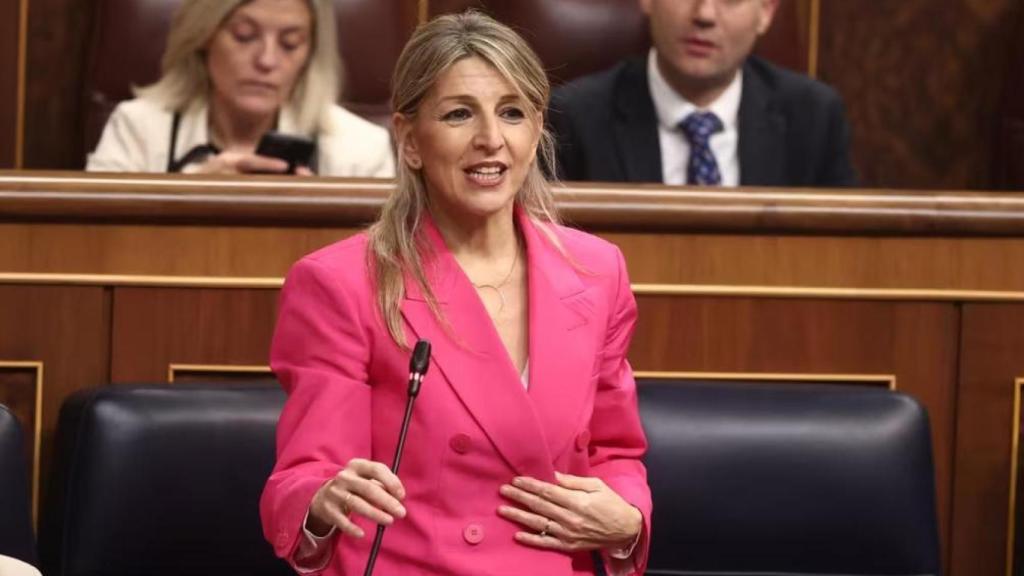 La vicepresidenta segunda del Gobierno, Yolanda Díaz, en una intervención del Congreso