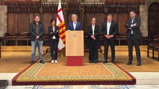 Jaume Collboni durante el acto de presentación