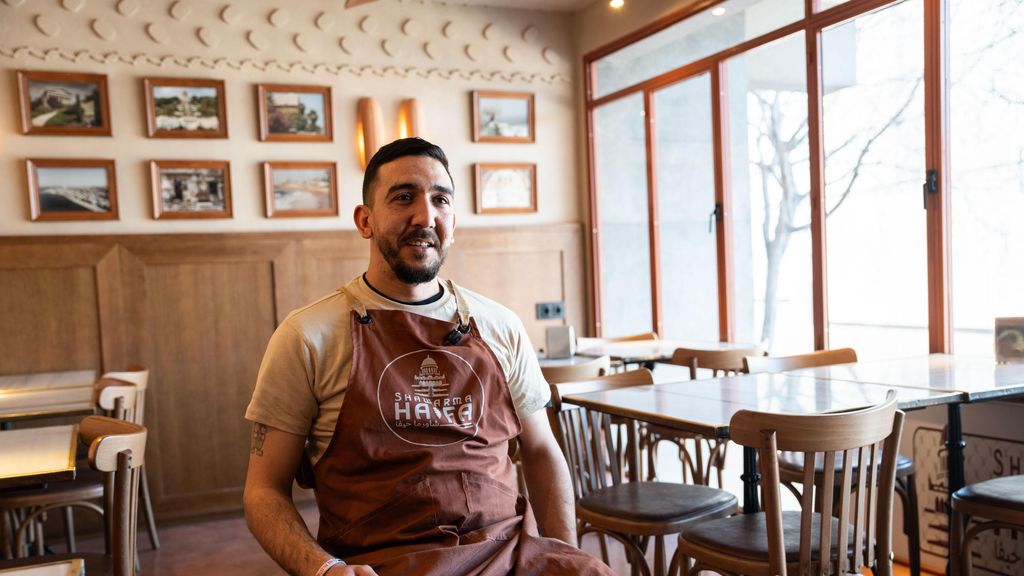 Amir en el Shawarma Haifa