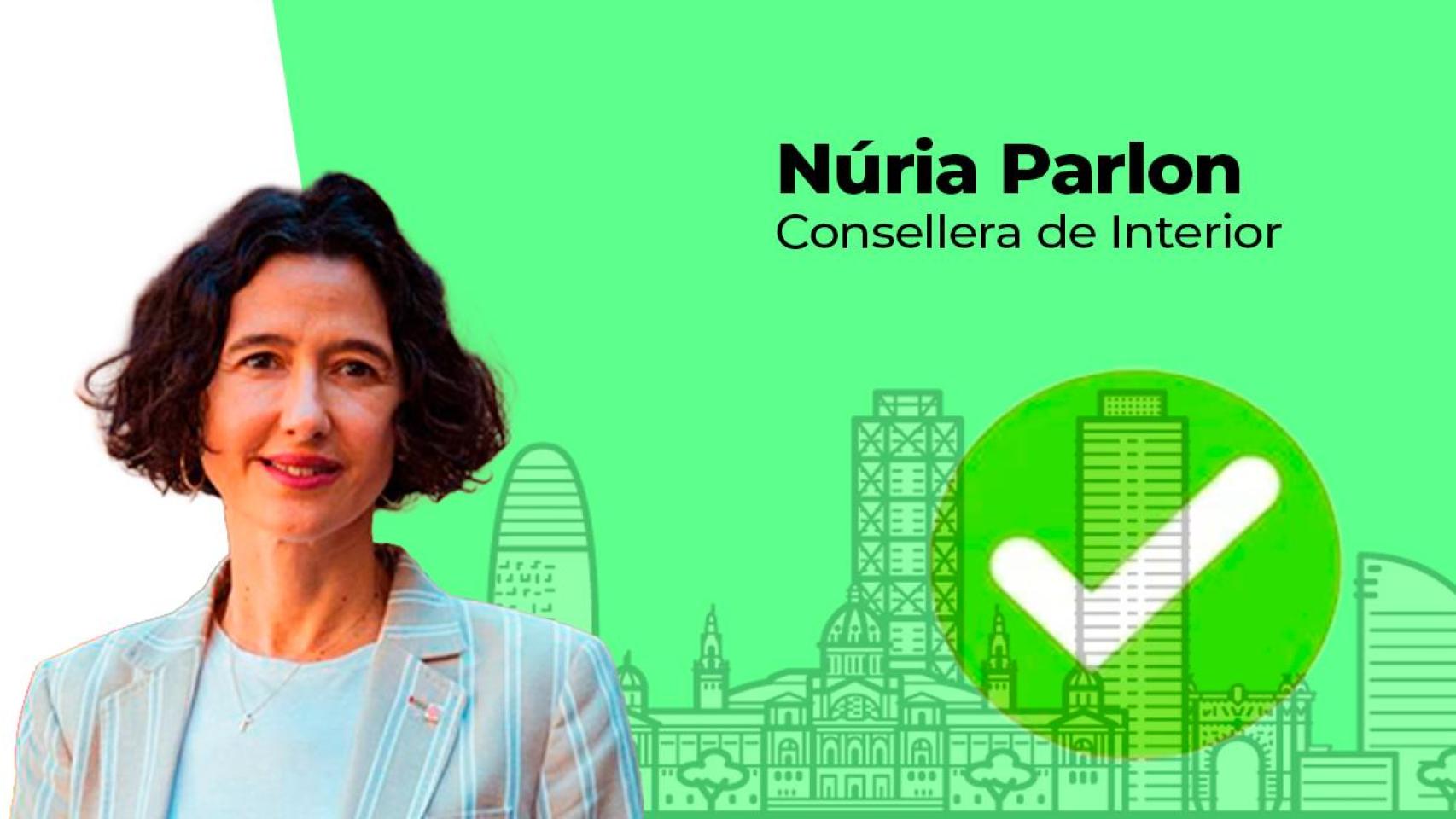 Núria Parlon, consejera de Interior de la Generalitat