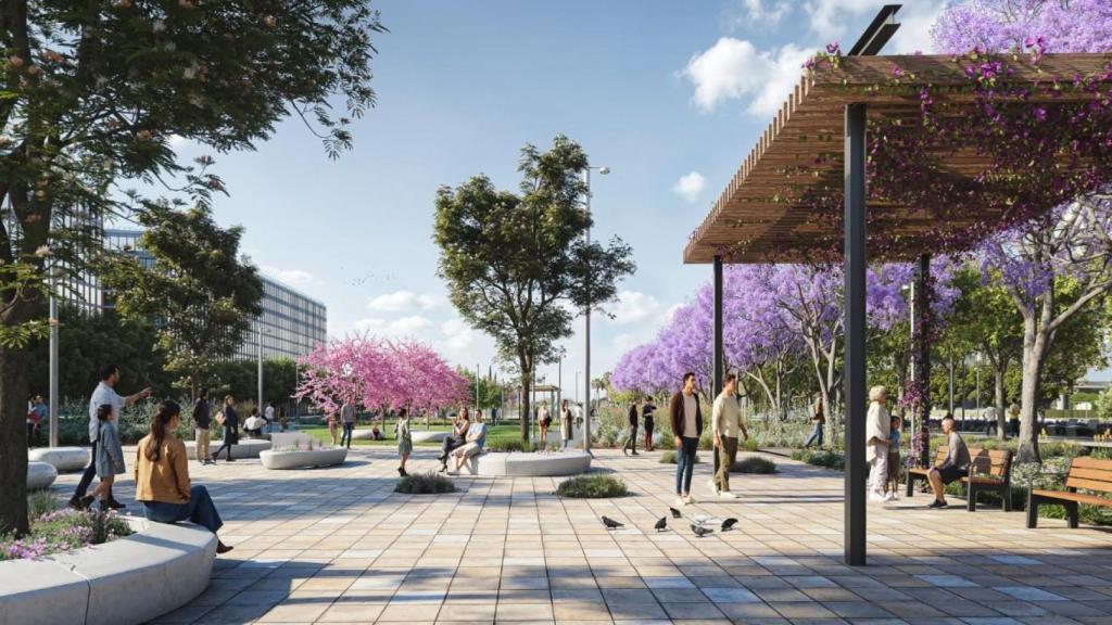 Render de la urbanización de la Gran Via de L'Hospitalet