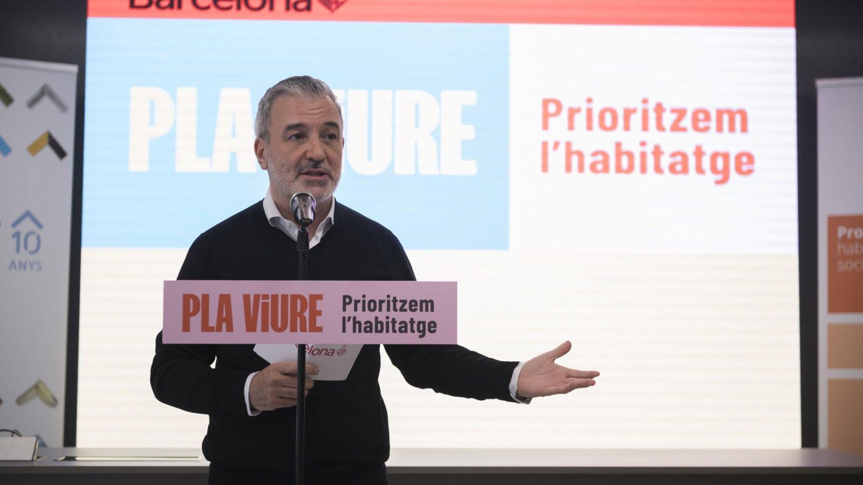 El alcalde Jaume Collboni durante un evento