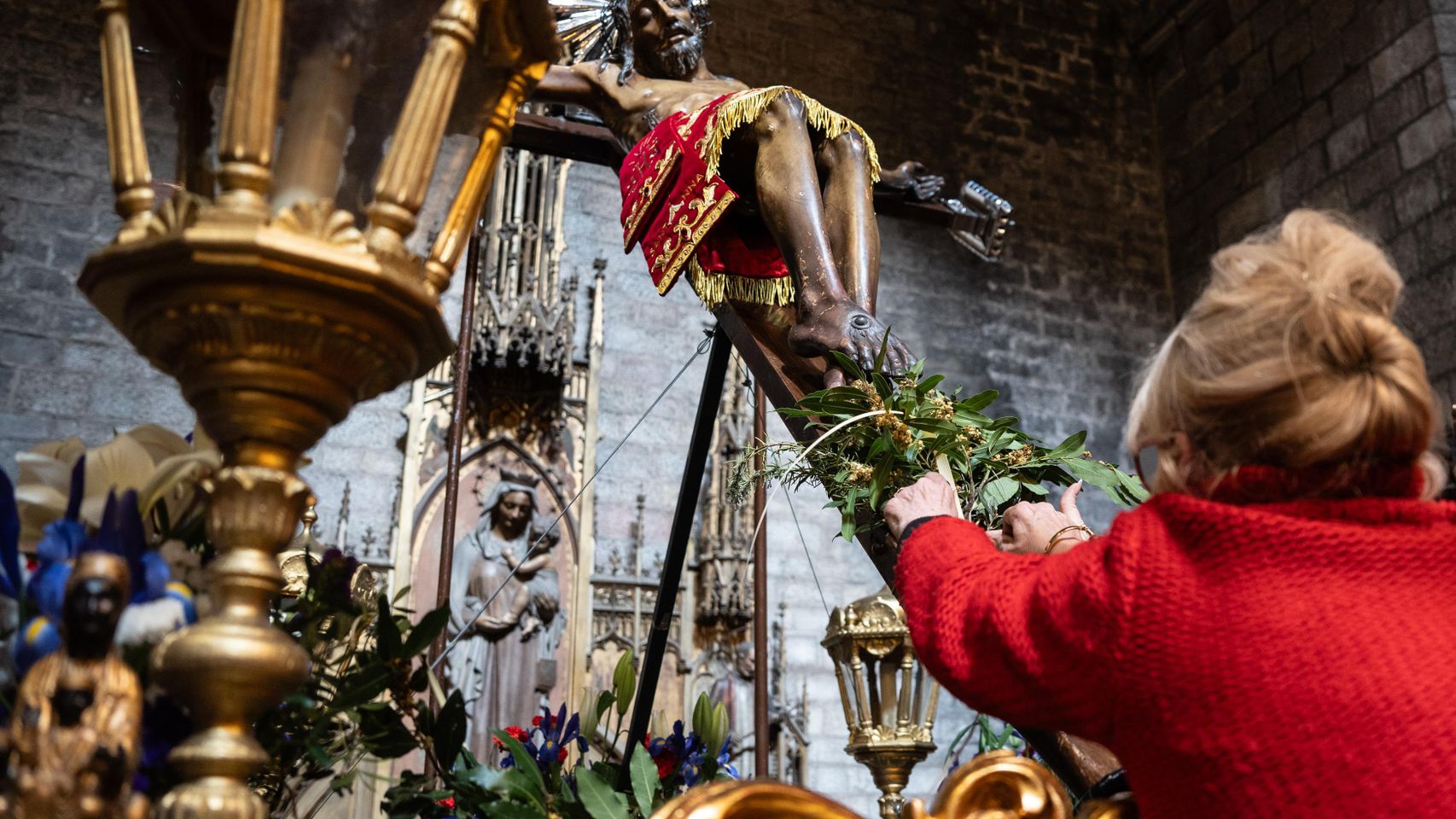 Montaje procesion Iglesia Santa Ana