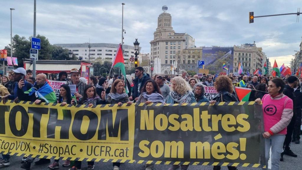 Manifestación en Barcelona contra el racismo y el fascismo