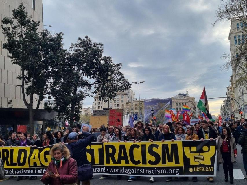 Manifestación en Barcelona contra el racismo y el fascismo