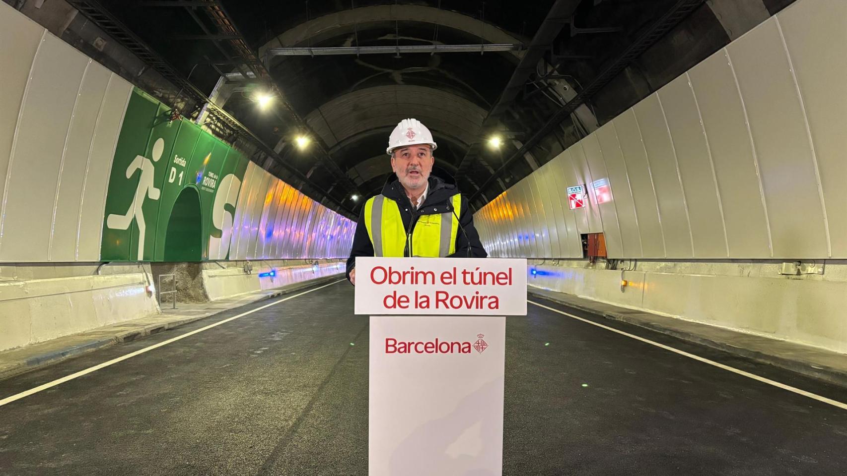 Collboni anuncia la reapertura del sentido mar del Túnel de la Rovira
