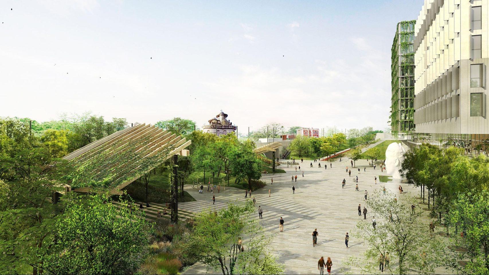 Render del futuro sector Gallina Blanca en Sant Joan Despí