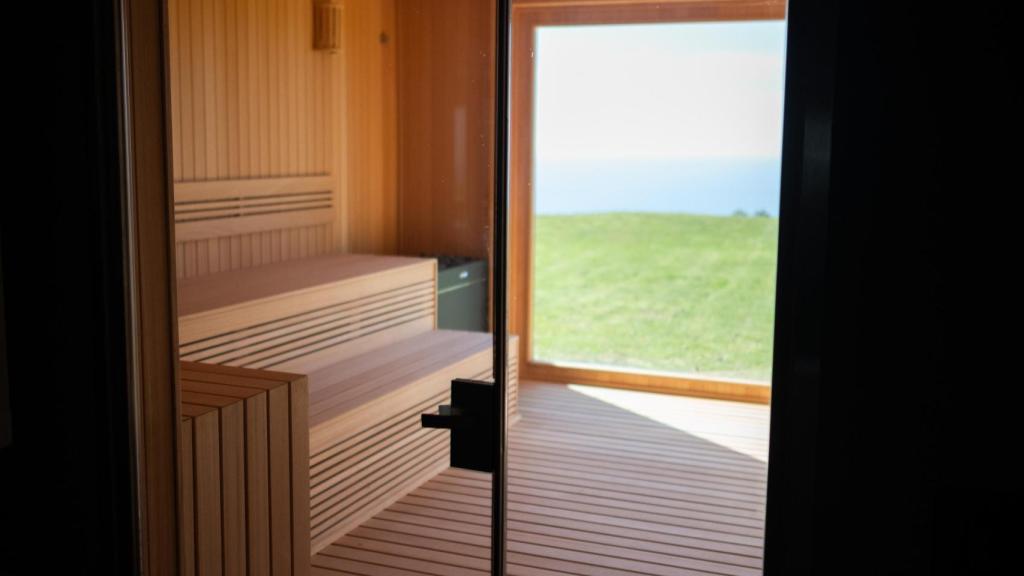Una sauna en la vivienda de 17 millones en la urbanización Supermaresme de Sant Andreu de Llavaneres