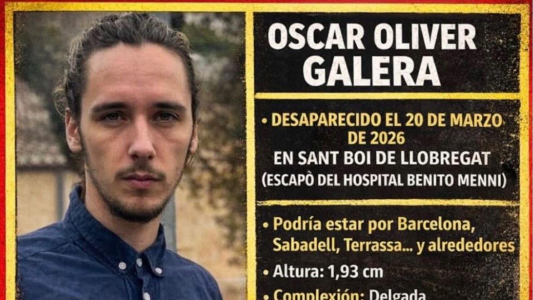Óscar Oliver Galera, desaparecido en Sant Boi