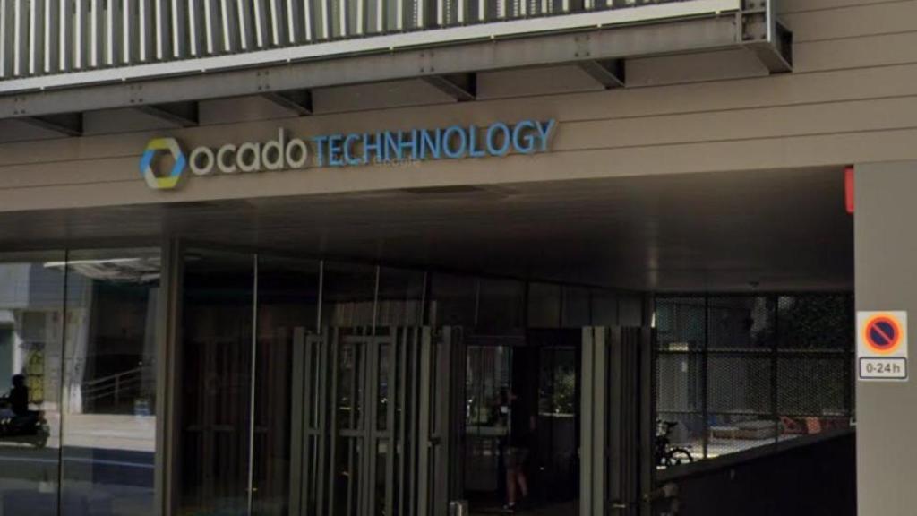Entrada de la sede de la empresa en Barcelona