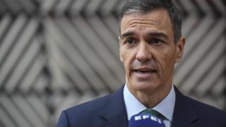 El presidente Pedro Sánchez durante una rueda de prensa en Bruselas