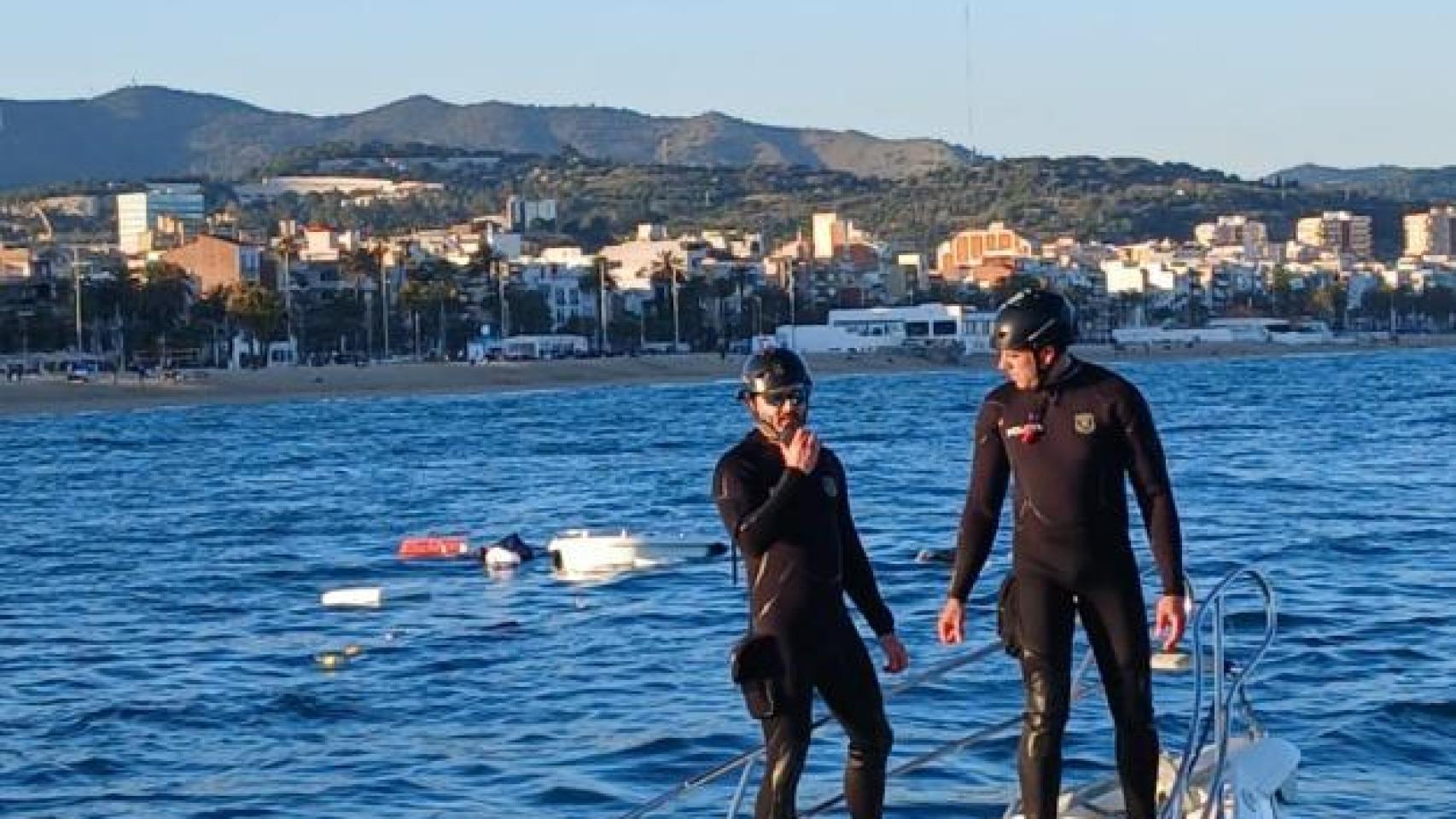 Suceso en la costa de Badalona