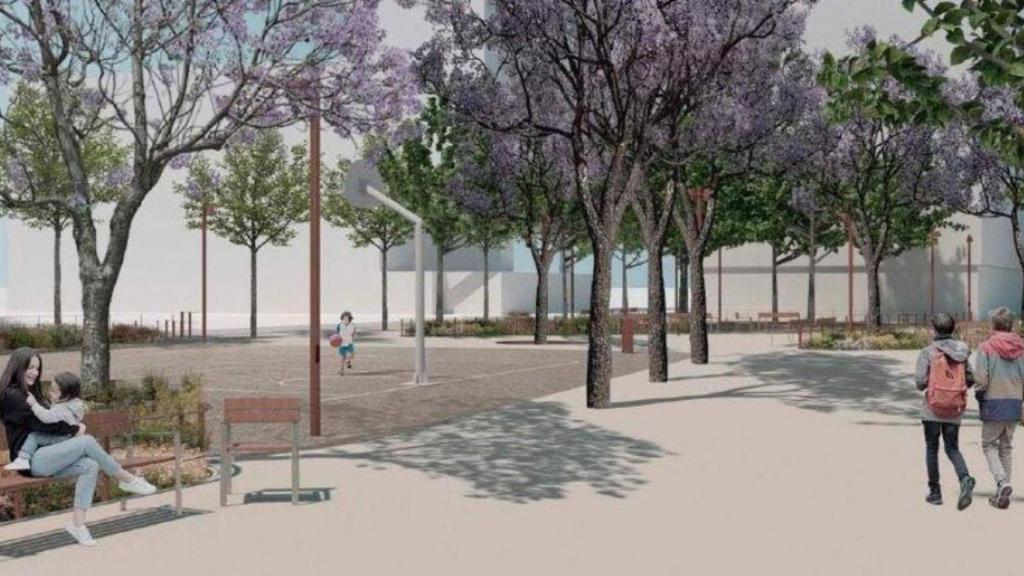 Render de los jardines Bacardí, en el distrito de Les Corts de Barcelona, cuyo proyecto de remodelación se ha aprobado