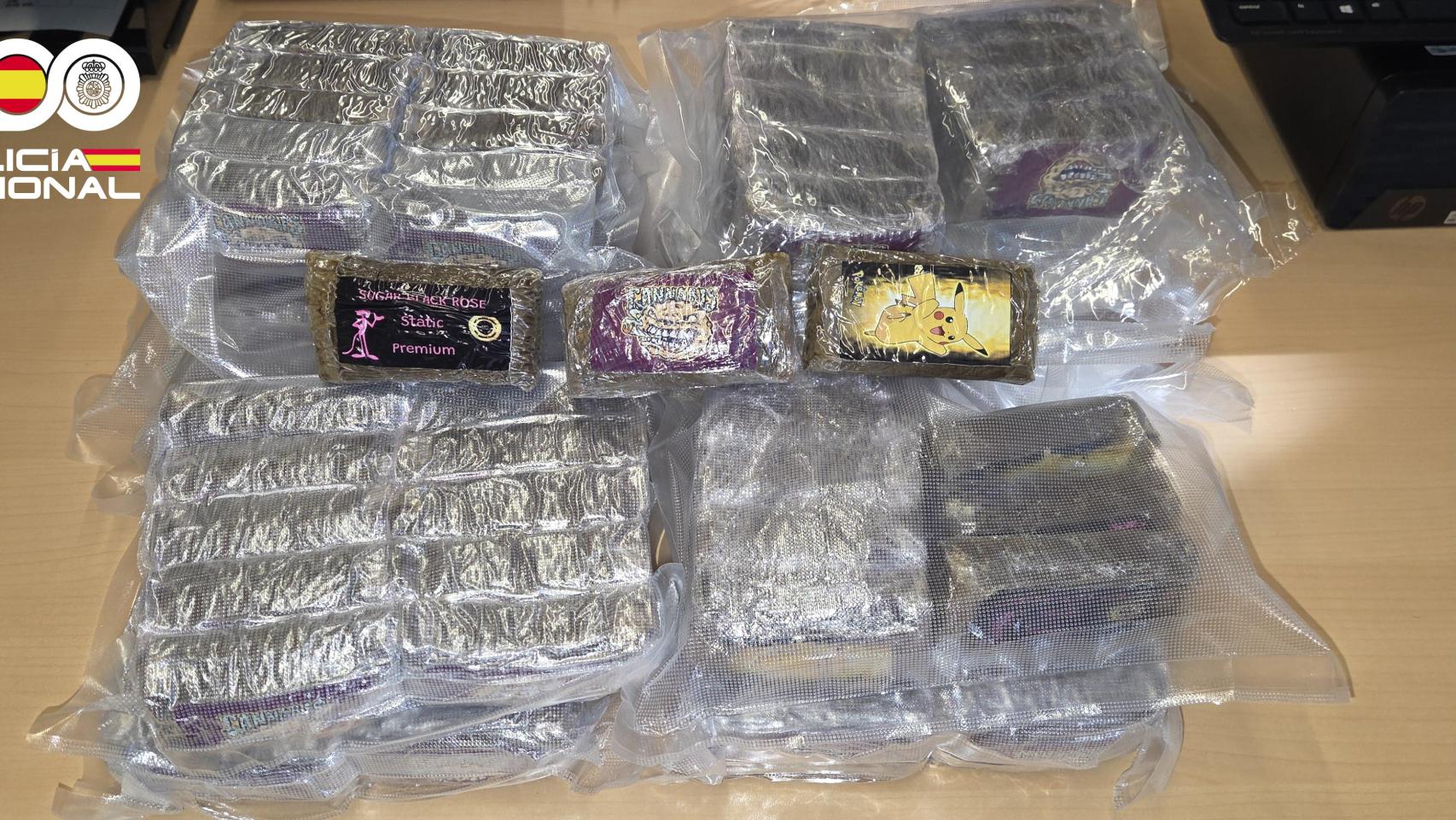 Droga localizada en el interior del coche