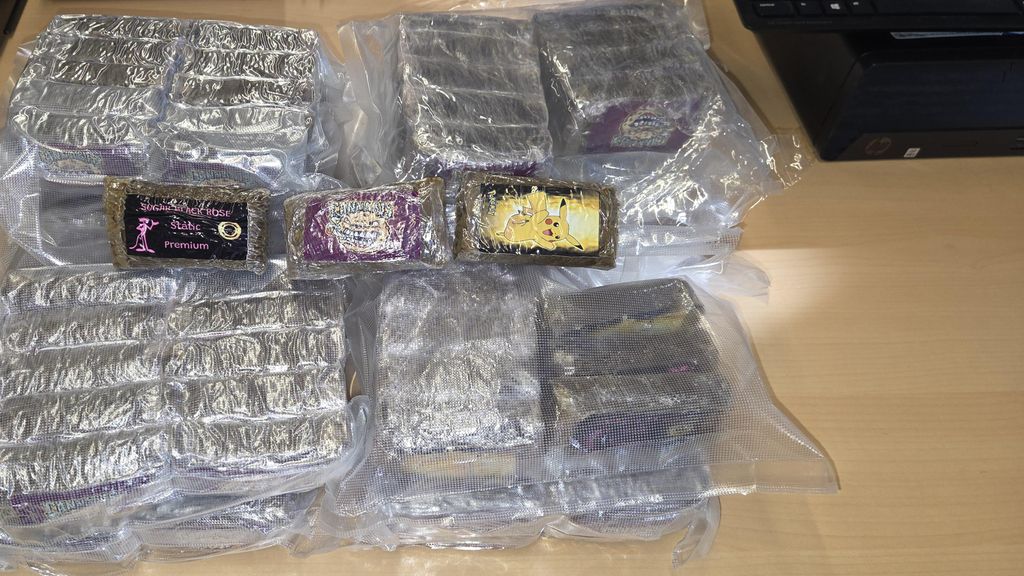 Droga localizada en el interior del coche