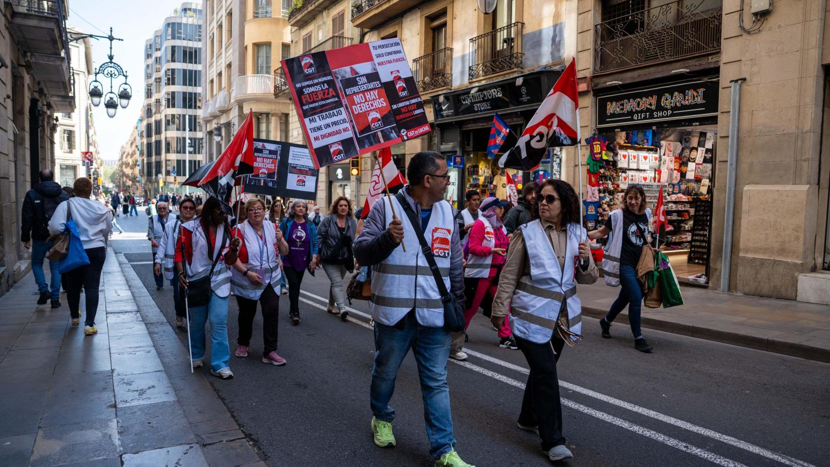 Trabajadores de las residencias de Barcelona se manifiestan este jueves