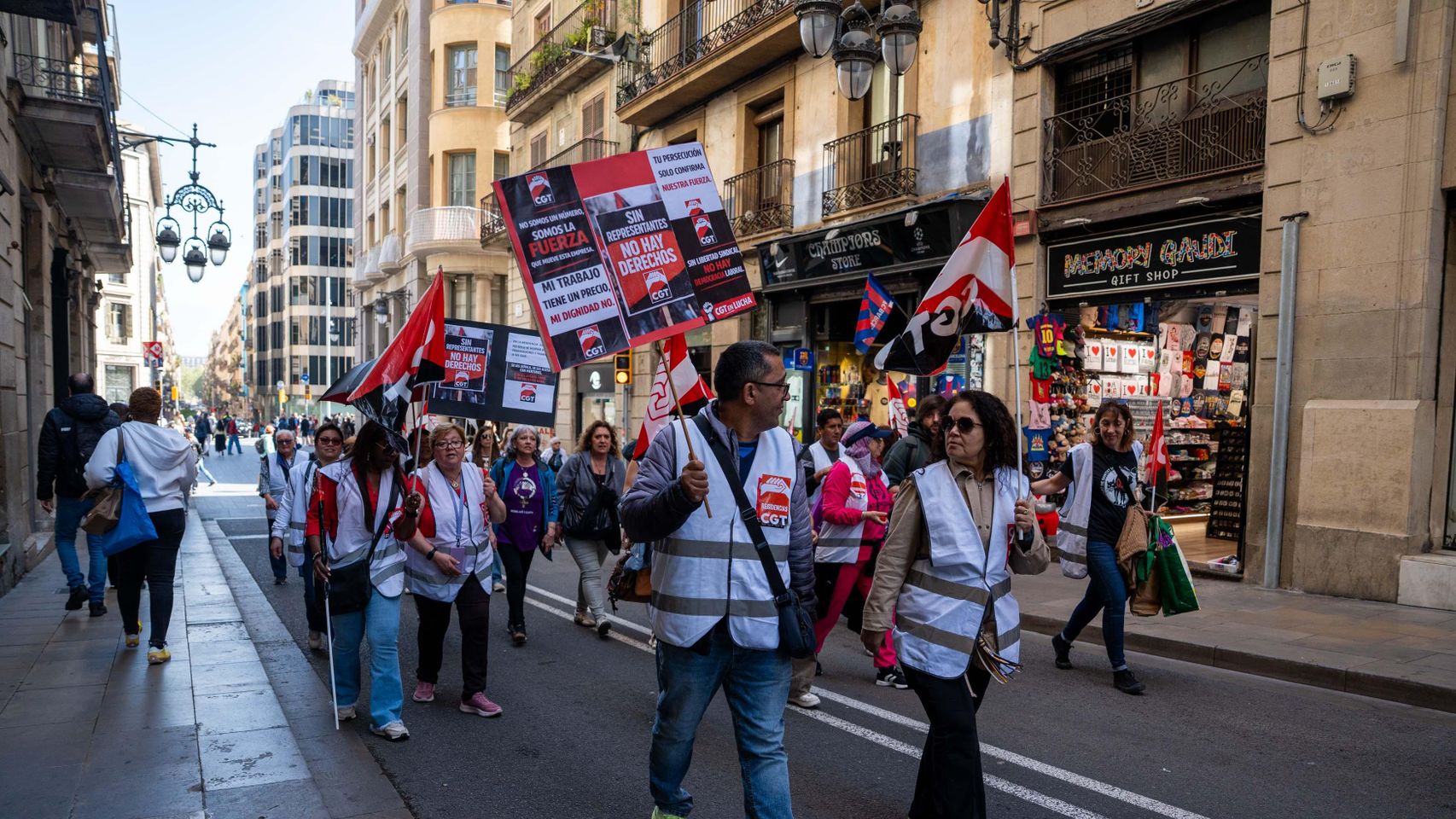 Trabajadores de las residencias de Barcelona se manifiestan este jueves