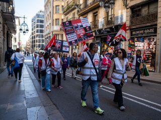 Trabajadores de las residencias de Barcelona se manifiestan este jueves