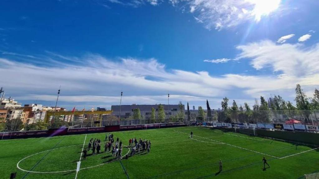 Campo de fútbol del Martinenc en Barcelona