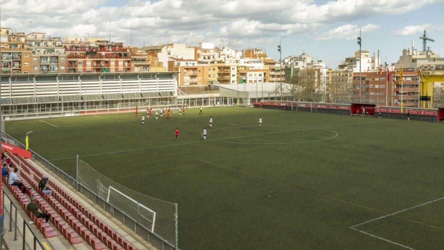 El campo de fútbol del Martinenc en Barcelona