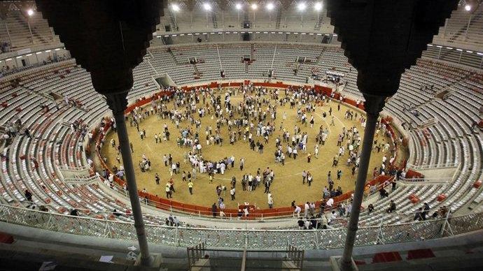 Imagen de la plaza de toros Monumental en Barcelona