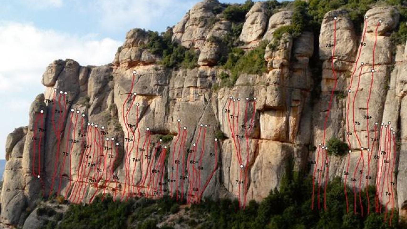 Zona de escalada de Montserrat