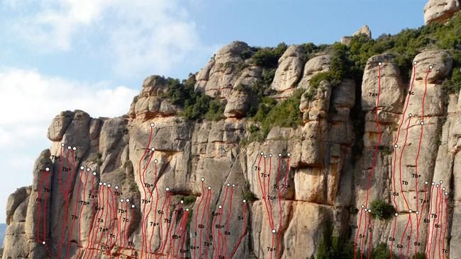Zona d’escalada de Montserrat