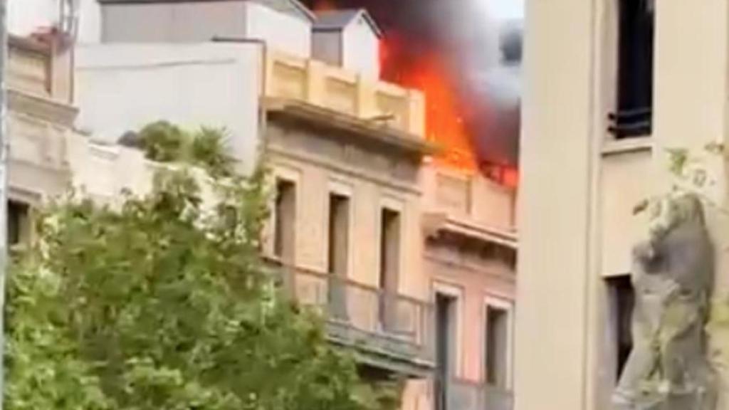 Incendio en el Hotel Pulitzer de Barcelona