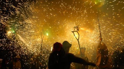 Un correfoc en Terrassa