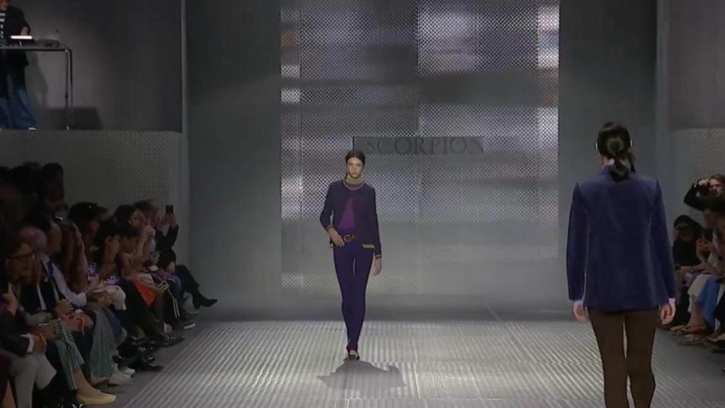 Momento del desfile de Escorpion de ayer en la pasarela 080 Barcelona Fashion