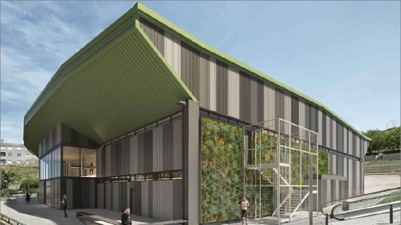 Recreació virtual de la rehabilitació del Pavelló del Raval a Santa Coloma