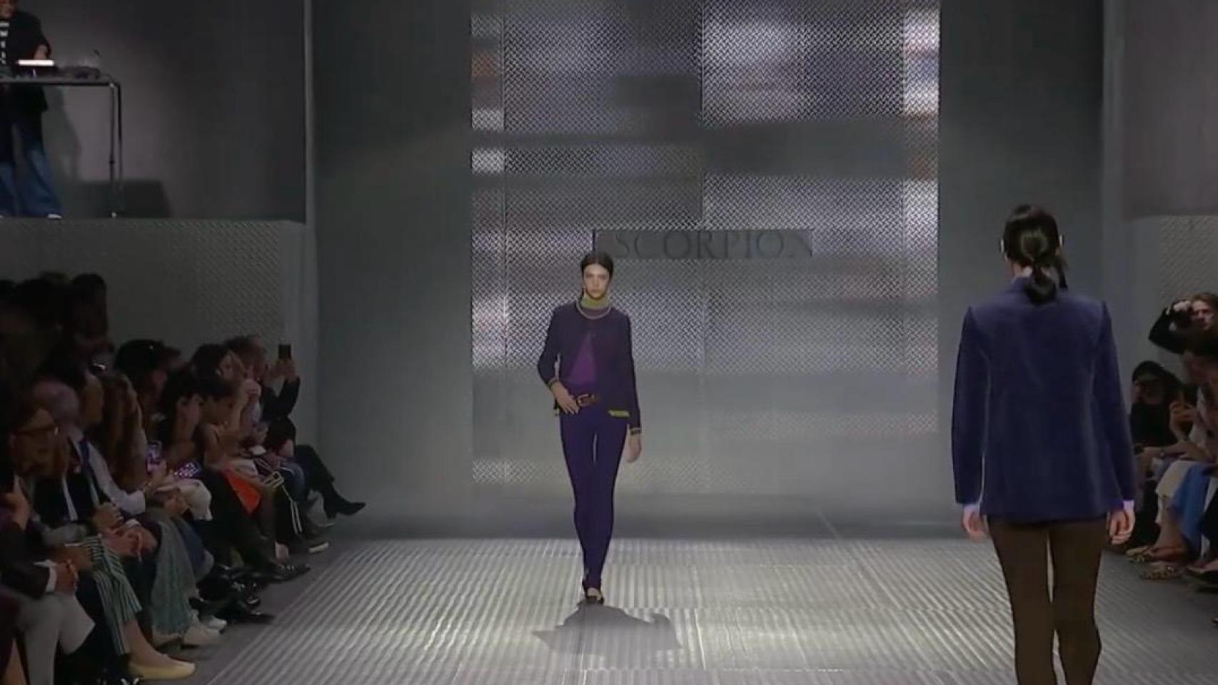 Momento del desfile de Escorpion de ayer en la pasarela 080 Barcelona Fashion