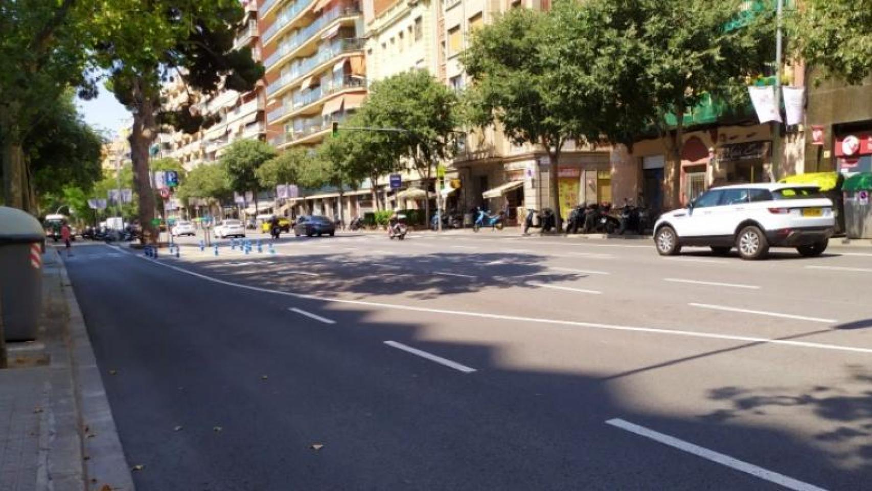 Tráfico en la travesía de Les Corts