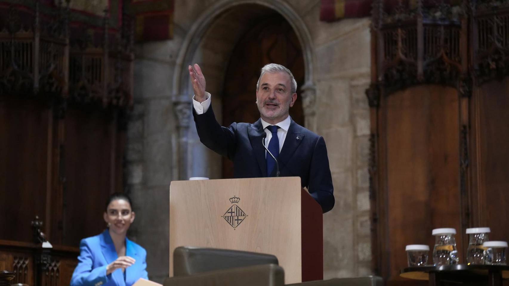 Collboni durante su intervención en el acto de inauguración del Any Cerdà