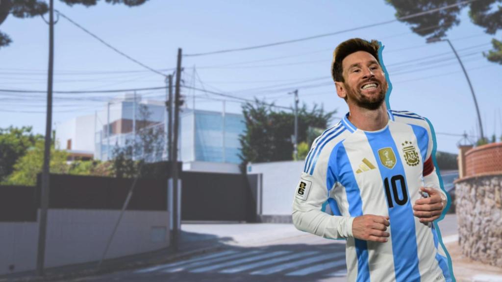 Leo Messi sobre su casa en el barrio Bellamar de Castelldefels