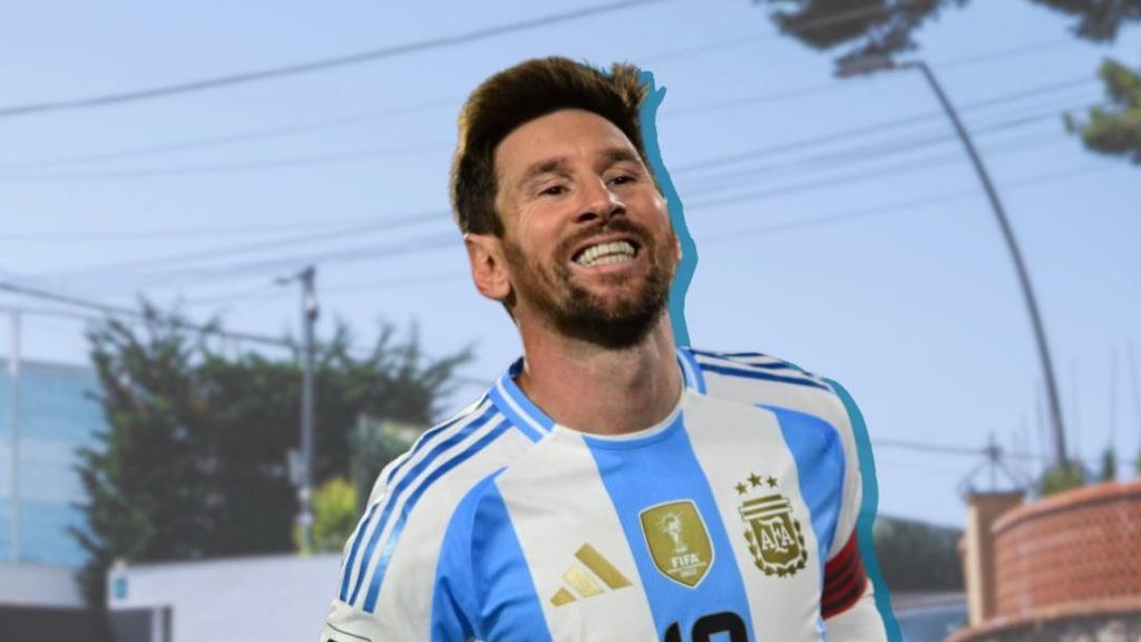 Leo Messi sobre su casa en el barrio Bellamar de Castelldefels