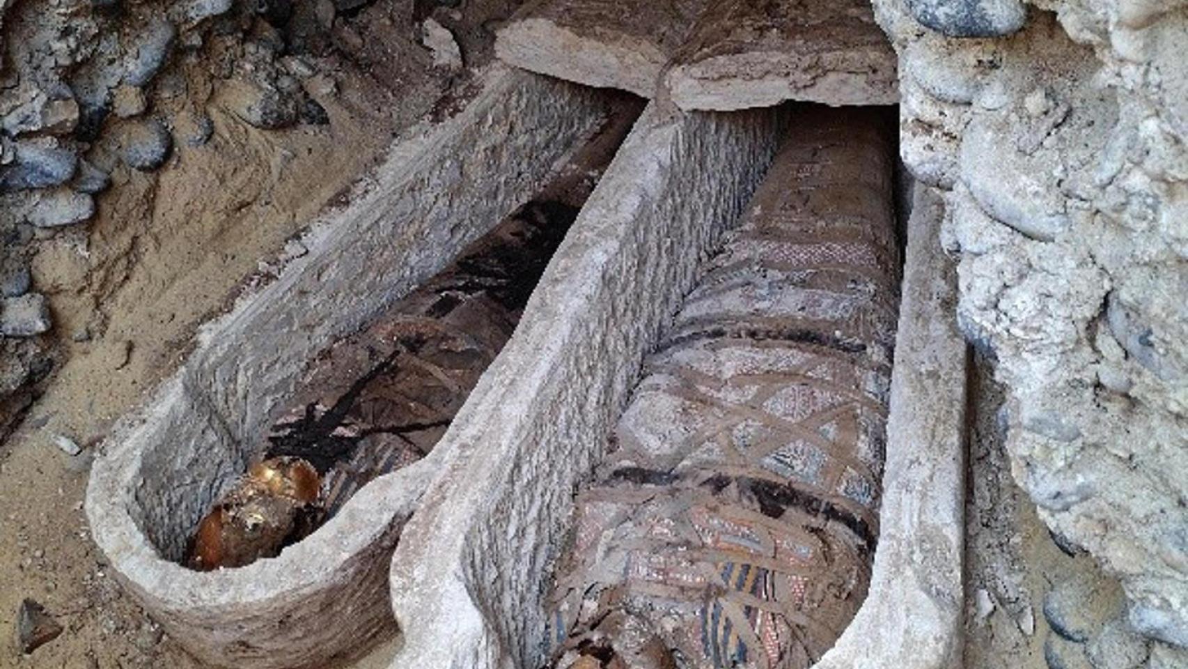 Momias romanas halladas en el sur de El Cairo por arqueólogos barceloneses