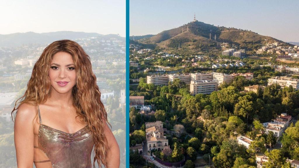 Montaje de Shakira con la ciudad dónde residió de fondo