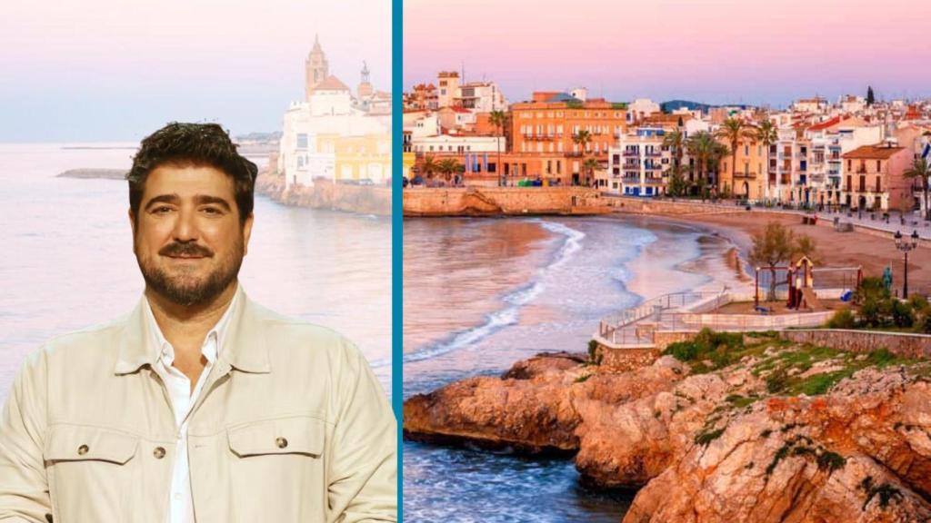 Montaje de Antonio Orozco con Sitges de fondo