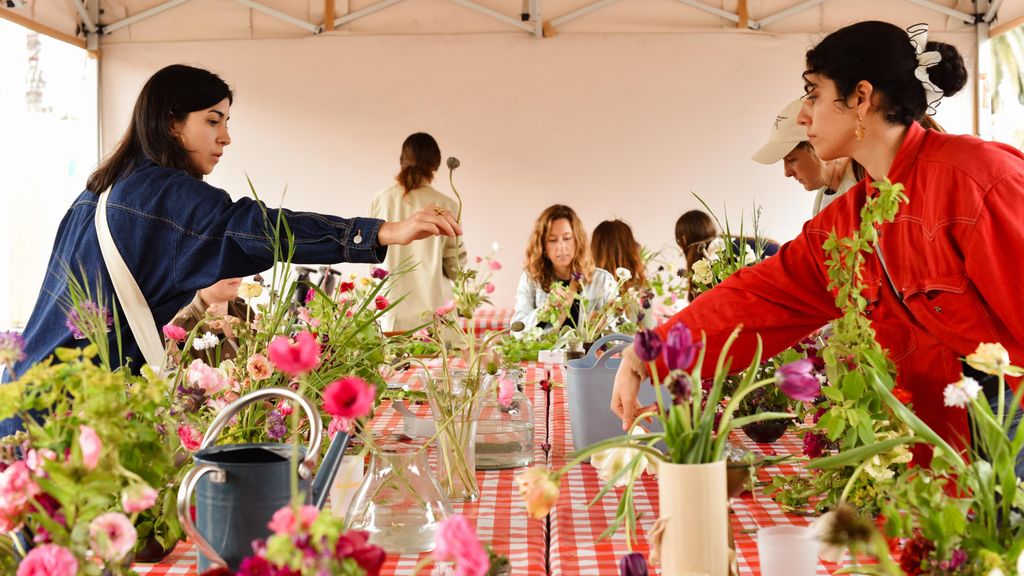Taller floral del festival ‘All Those Food Market’ en una edició anterior a Barcelona